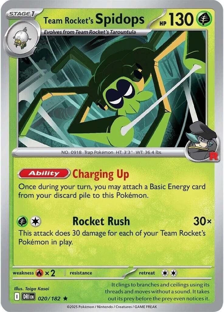 Team Rocket's Spidops card artwork