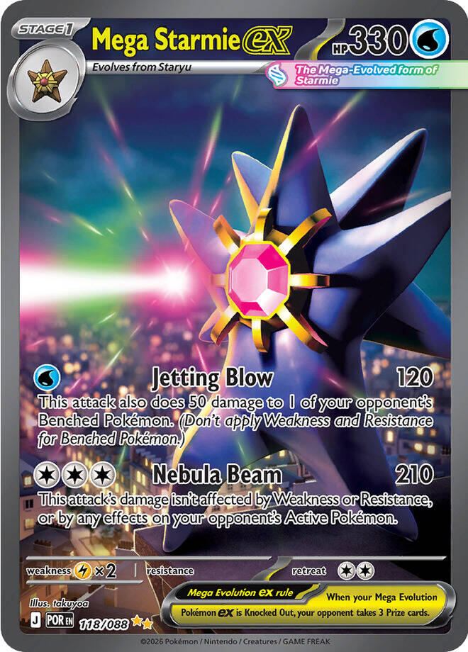 Mega Starmie ex card artwork