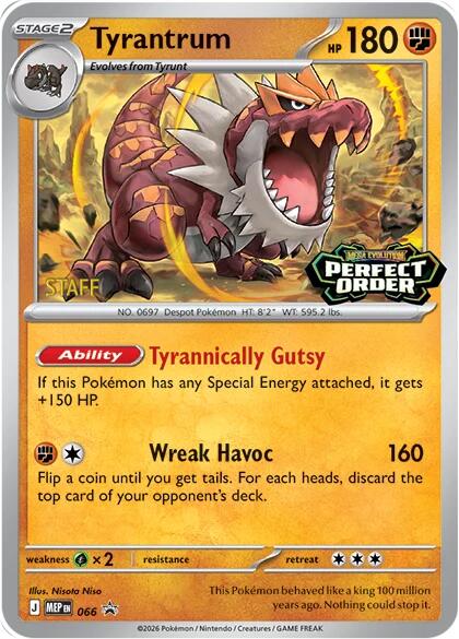 Tyrantrum - 066 [Staff] card artwork