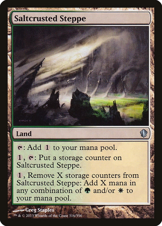Saltcrusted Steppe Near Mint Normal English Magic Card Commander 2013 Edition 