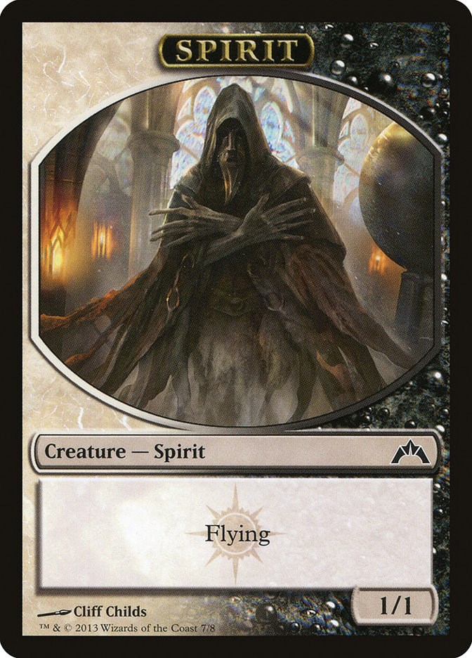 Details about   SPIRITS * Token Flying Black White Custom Magic MTG Deck Wizards of the Coast 