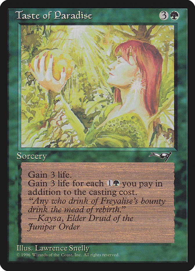 Taste of Paradise (Holding Fruit) Alliances Magic The Gathering