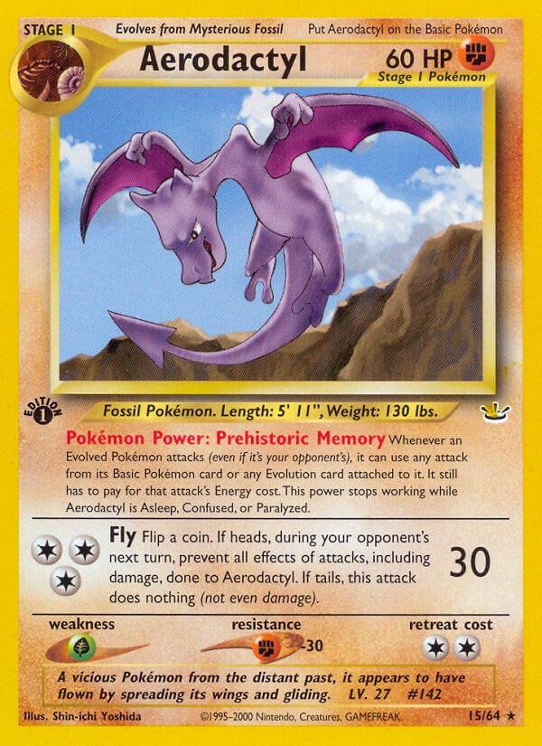 Aerodactyl  All pokemon cards, Ancient pokemon, Pokemon