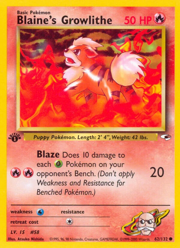Blaine's Growlithe card artwork
