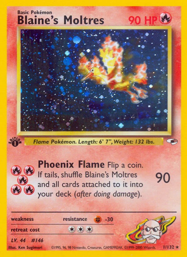 Rocket's Moltres. Pokemon Holofoil Real Card. 