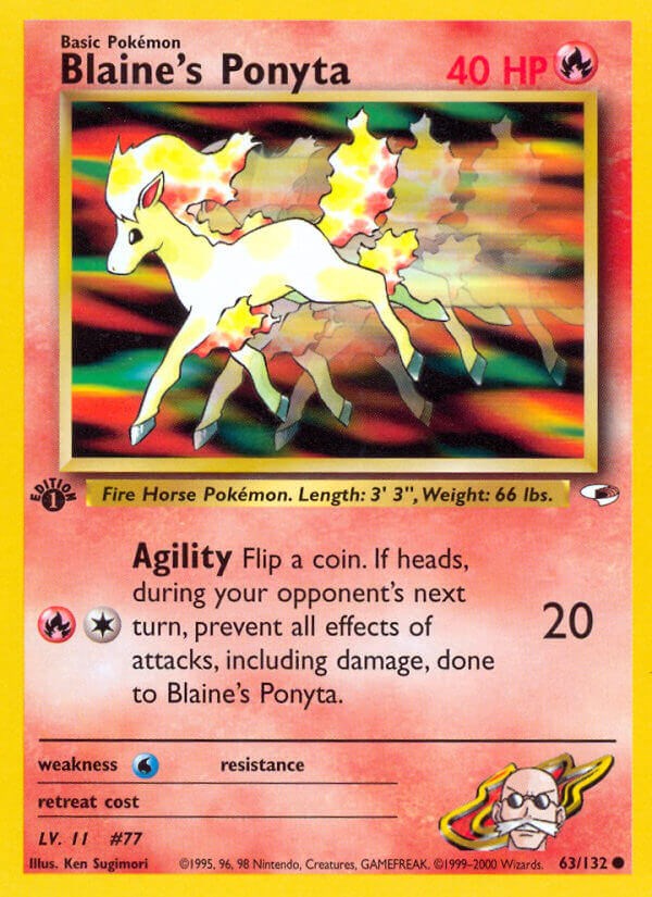 Blaine's Ponyta card artwork