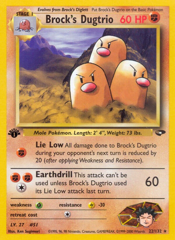 Brock's Dugtrio card artwork