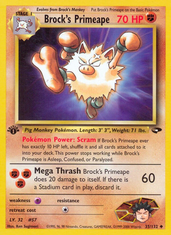 Brock's Primeape card artwork