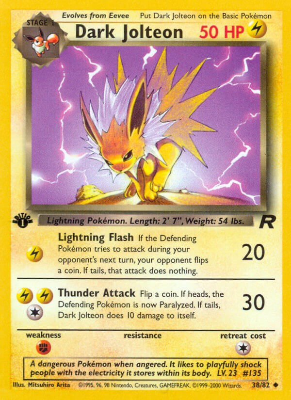 Dark Jolteon Team Rocket Pokemon