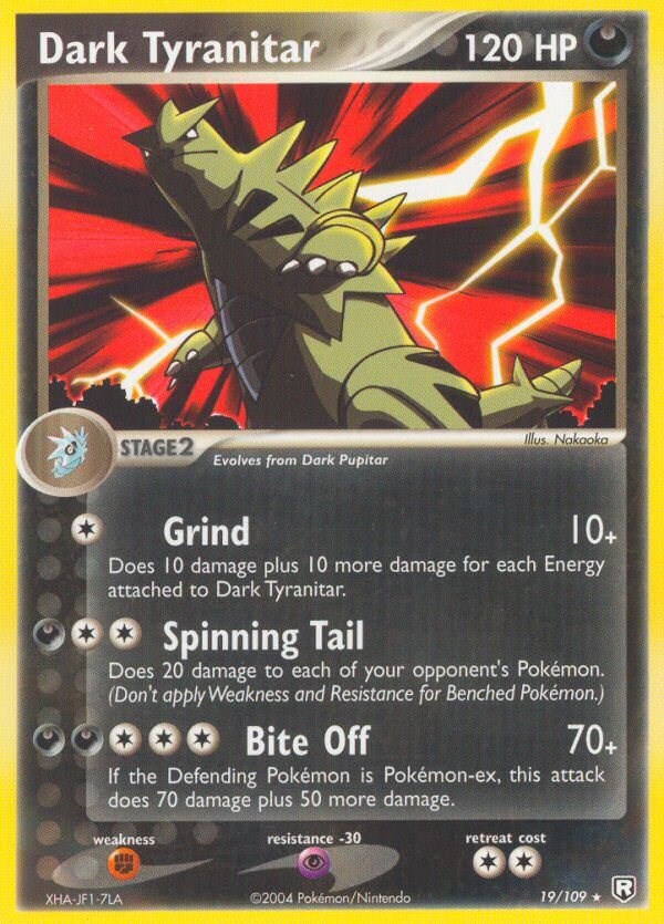 Carta Pokemon Tyranitar Sombrio Ex Retirno Equipe Rocket