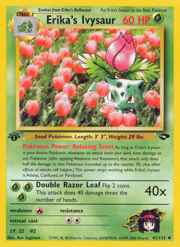 Erika's Ivysaur card artwork