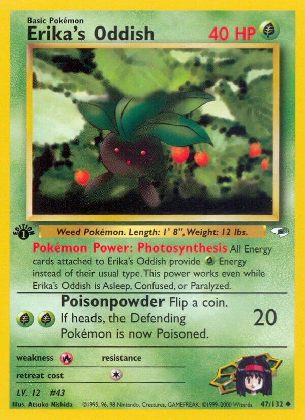 Erika's Oddish card artwork