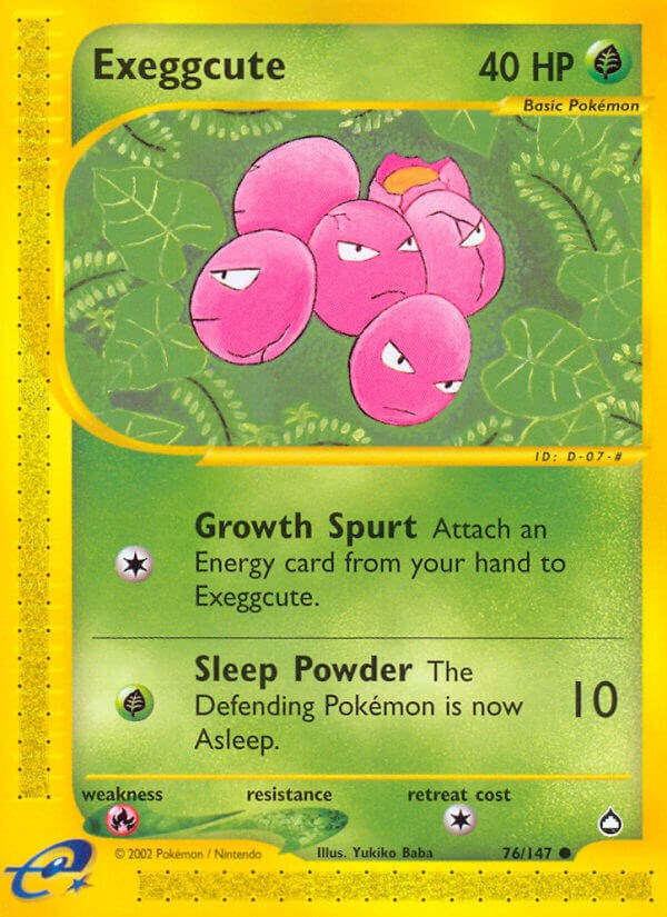 Exeggcute card artwork