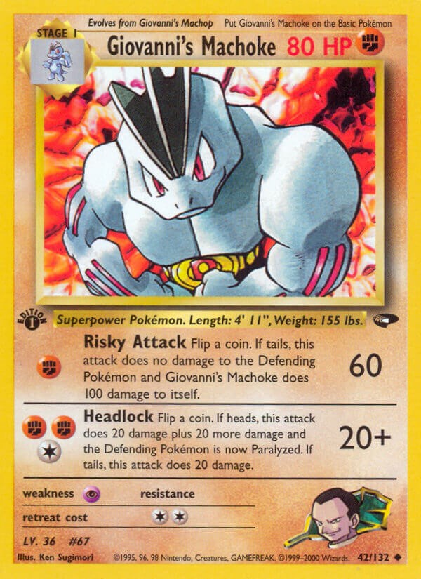 Giovanni's Machoke card artwork
