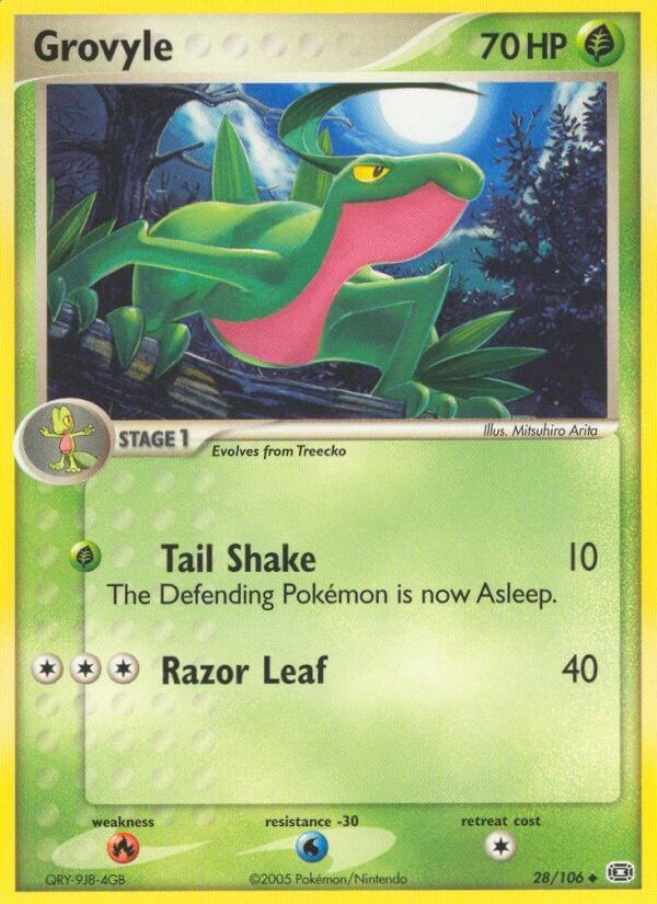 Grovyle card artwork