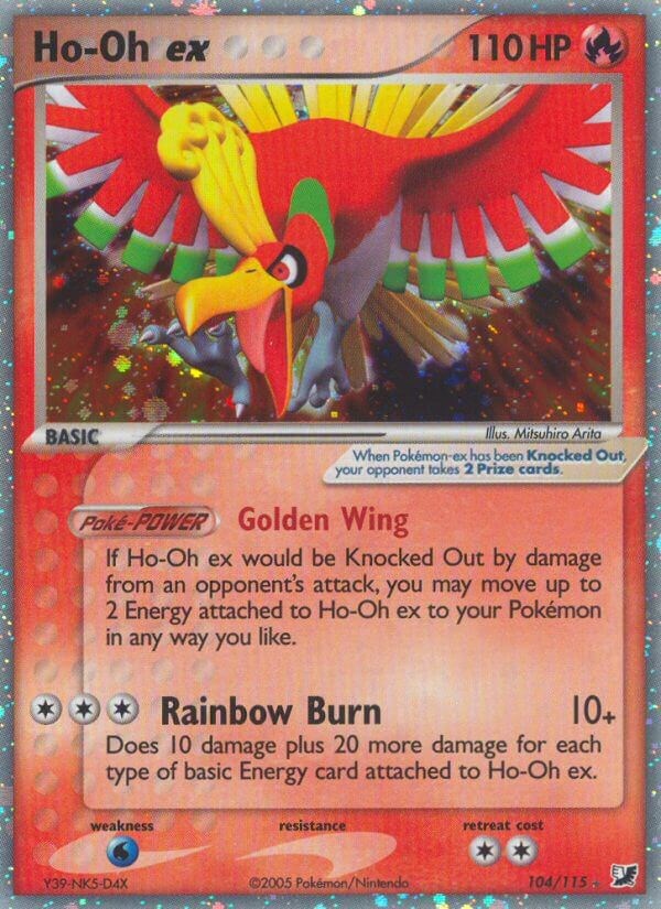 Ho-Oh Ex Ultra Rare Foil Pokémon Card