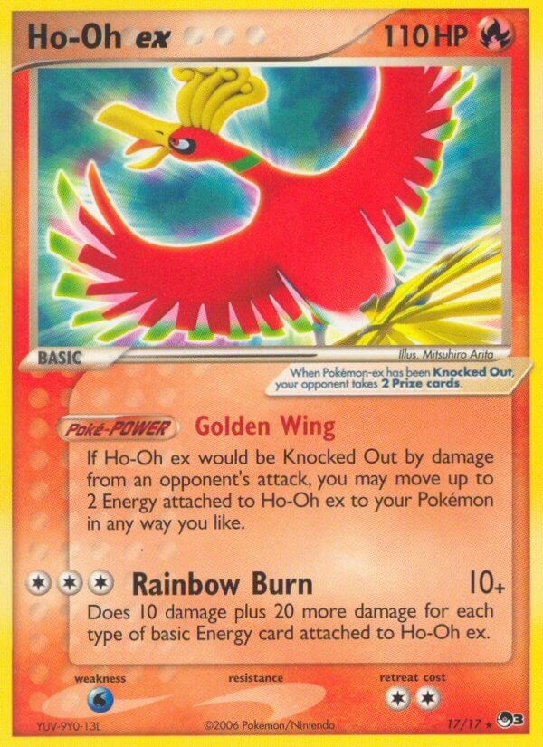 HO OH EX Pop 3 card 17/17 Pokemon card in great conditio…