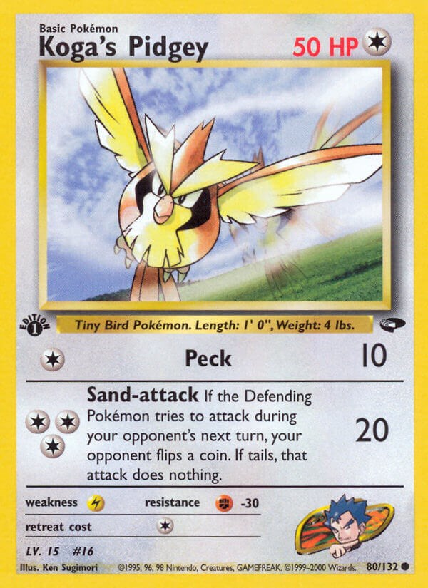 Koga's Pidgey card artwork