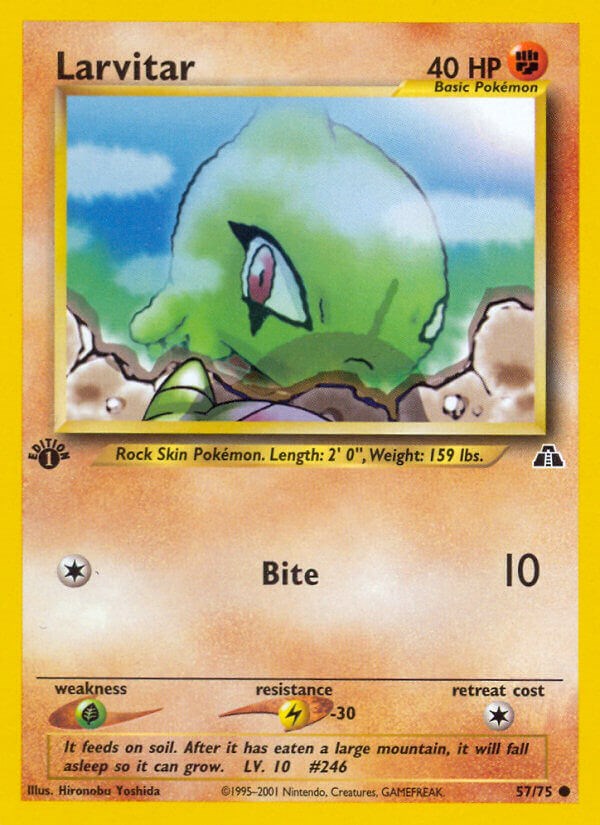 Larvitar card artwork