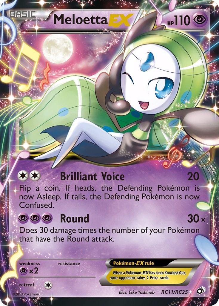 Pokémon TCG Meloetta-EX Legendary Treasures RC25/RC25 Full Art