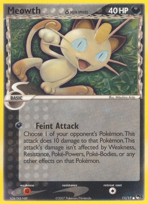 Meowth δ card artwork
