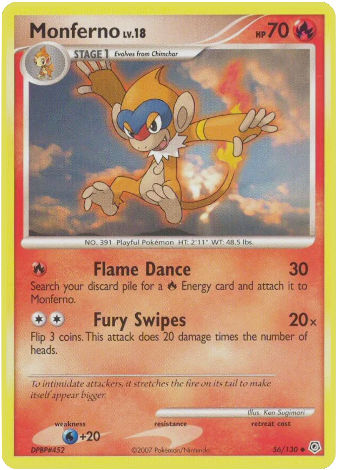 Monferno card artwork