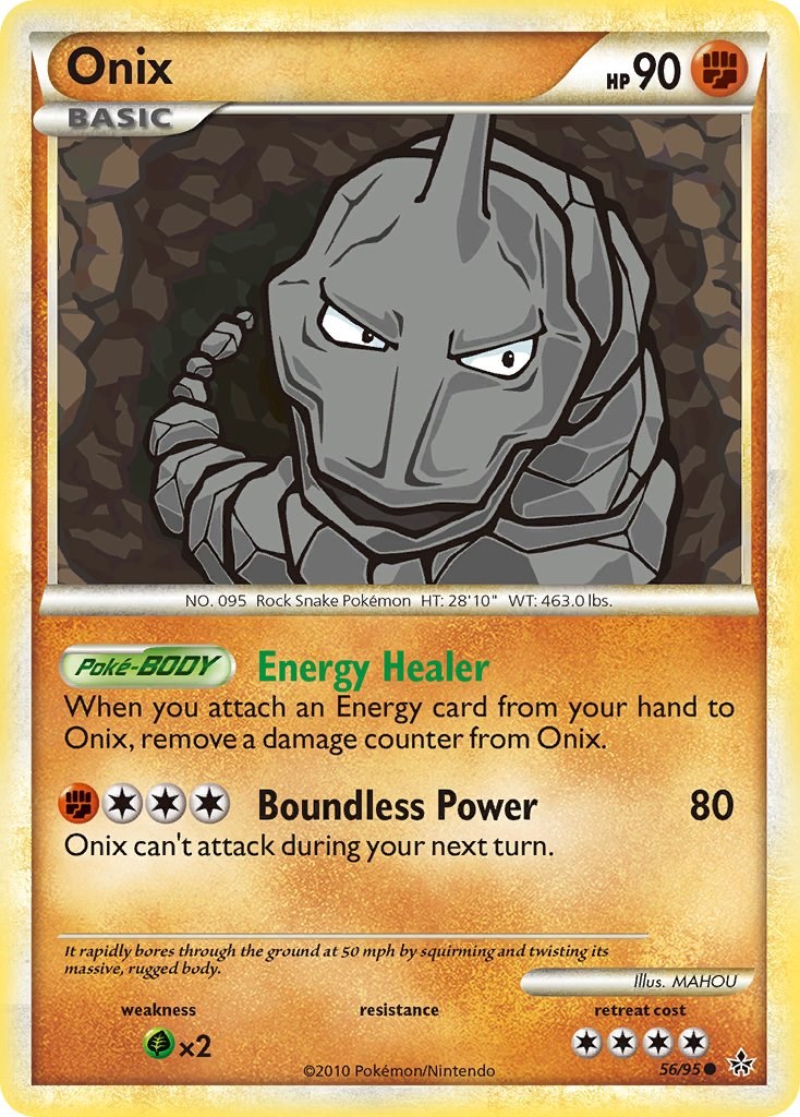 Pokemon 2010 HS Unleashed Sampling Pack 56/95 Onix English Heartgold  Soulsilver