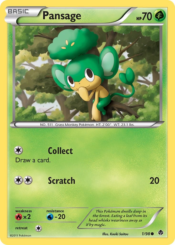 Pansage card artwork