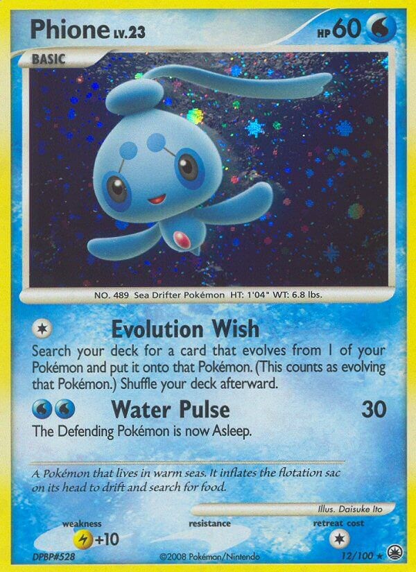 Pokemon Basic 2008 Phione Holographic Card Gift for Him Gift
