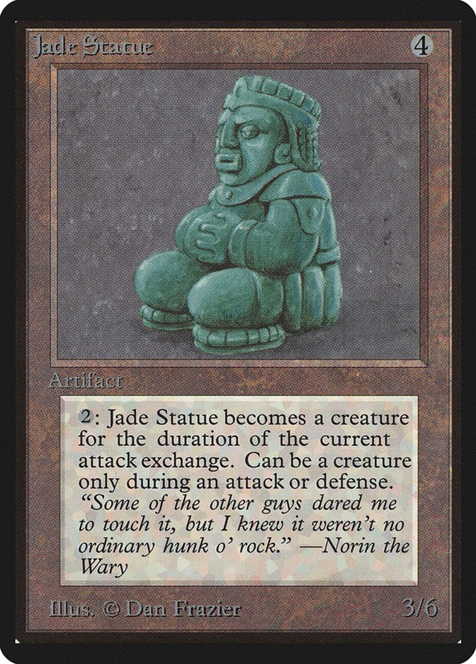 Jade Statue Beta Edition Magic The Gathering