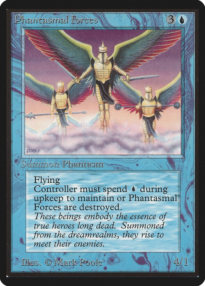 Moderate Play， English MTG Regular Phantasmal Forces Beta Magic