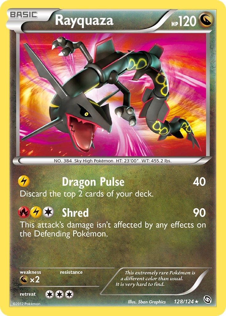 Mavin  SHINY RAYQUAZA 128/124 Secret Ultra Rare Pokémon Card Dragons  Exalted