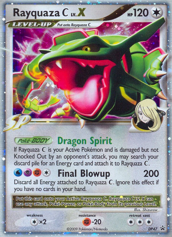 Pokemon - Rayquaza C LV.X – DP47 – Promotional (DP47) - Diamond and Pearl  Black Star Promos - Holo