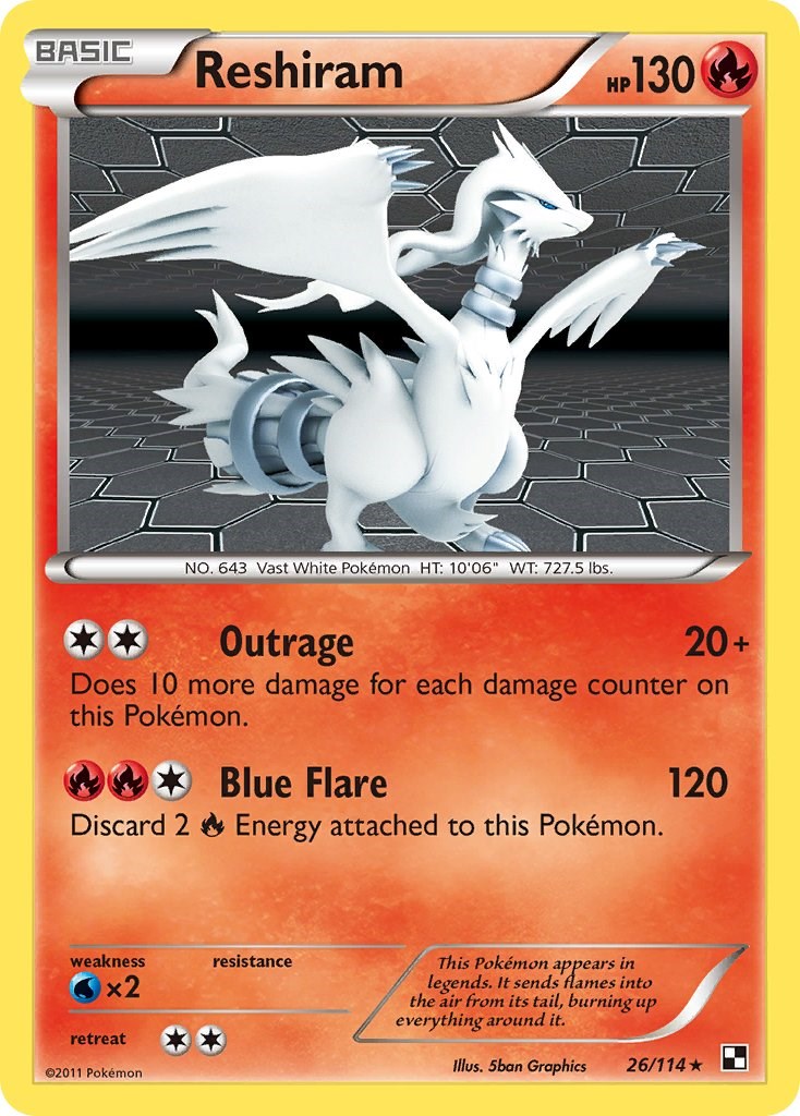 Reshiram - Black & White 1: (Base Set) - Pokemon