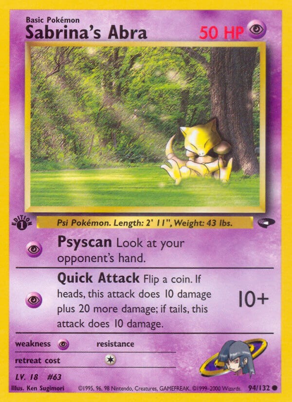Sabrina's Abra card artwork