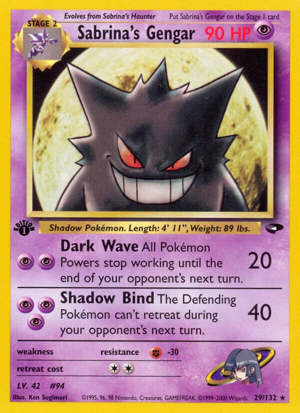 Sabrina s Gengar Gym Challenge 094 1999 Holo Pok mon Japon s x0r