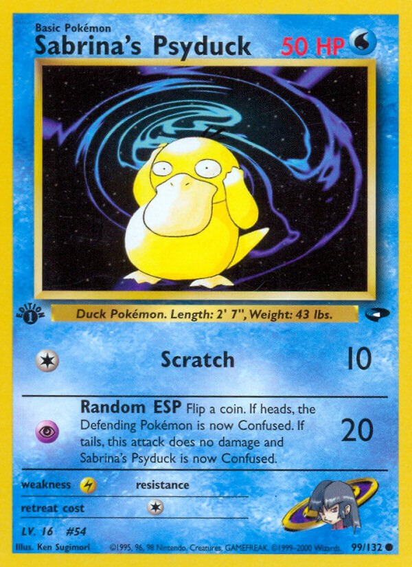 Sabrina's Psyduck card artwork