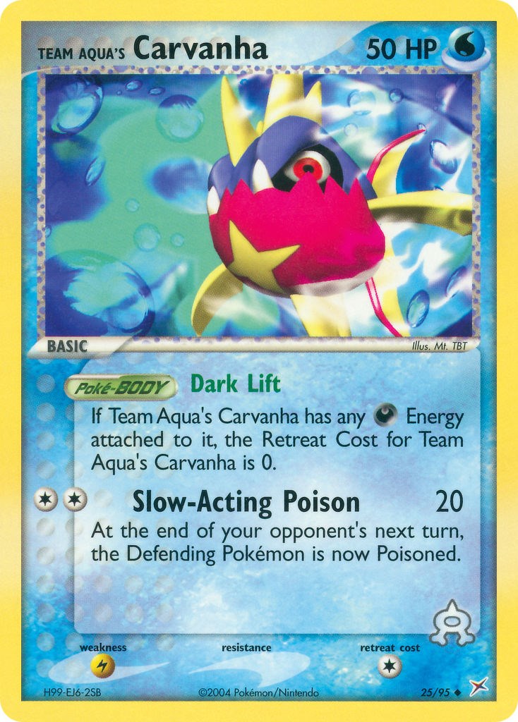 Team Aqua's Carvanha card artwork