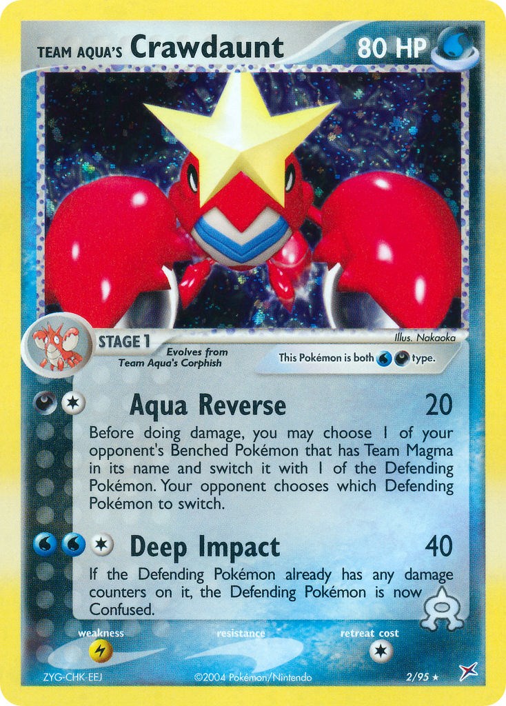 Team Aqua's Crawdaunt card artwork