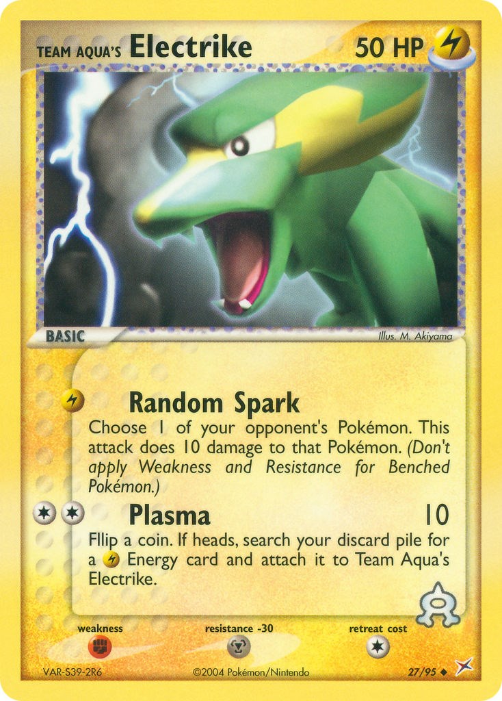 Team Aqua's Electrike card artwork