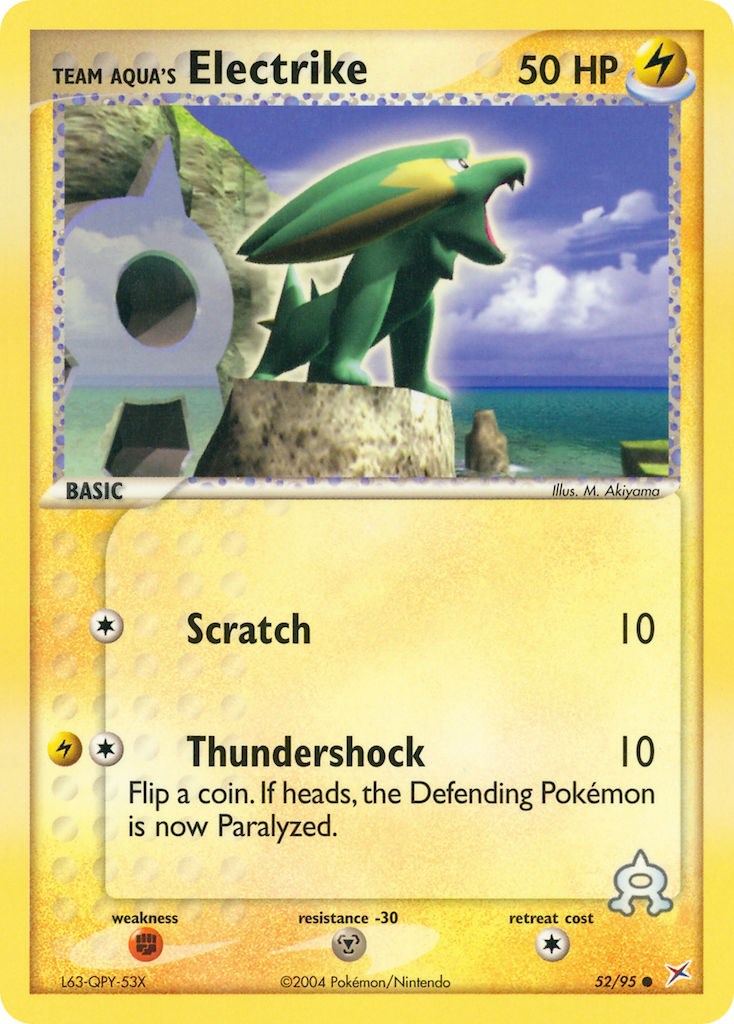 Team Aqua's Electrike card artwork