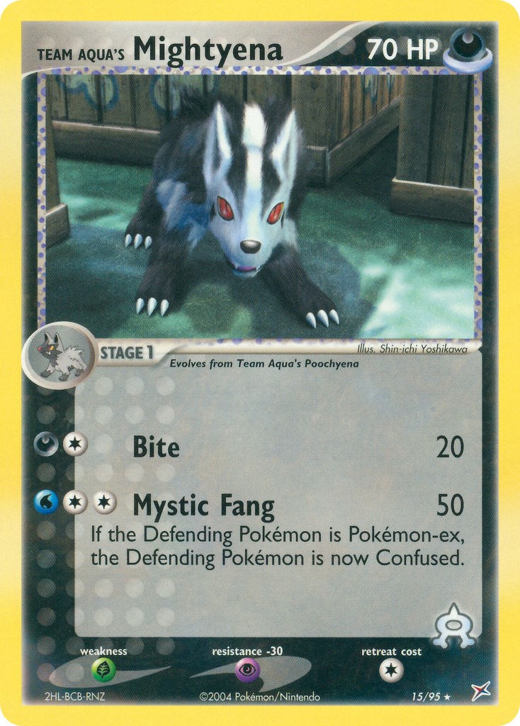 Team Aqua's Mightyena card artwork