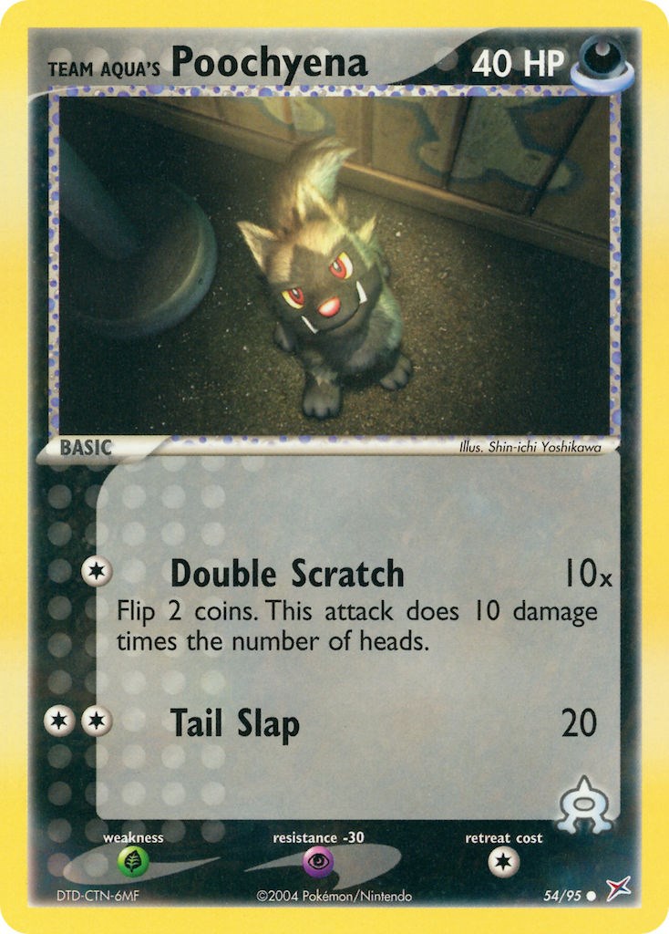 Team Aqua's Poochyena card artwork