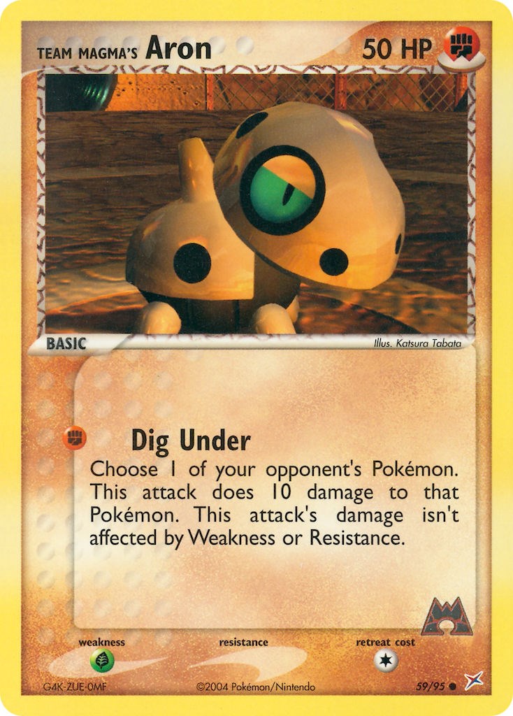 Team Magma's Aron card artwork