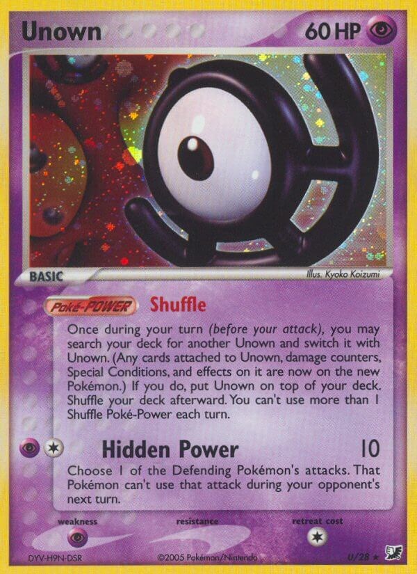 Unown Unseen Forces D/28 Values - MAVIN