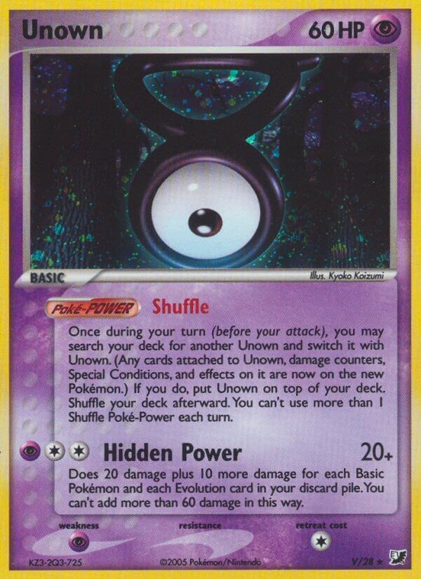 Unown D, EX Unseen Forces, TCG Card Database