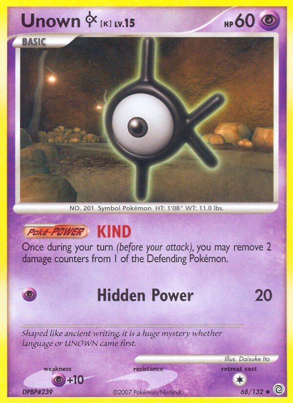 Unown [K] card artwork