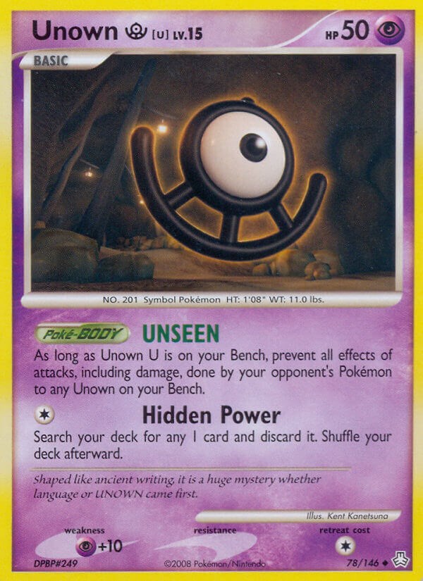Unown [U] card artwork
