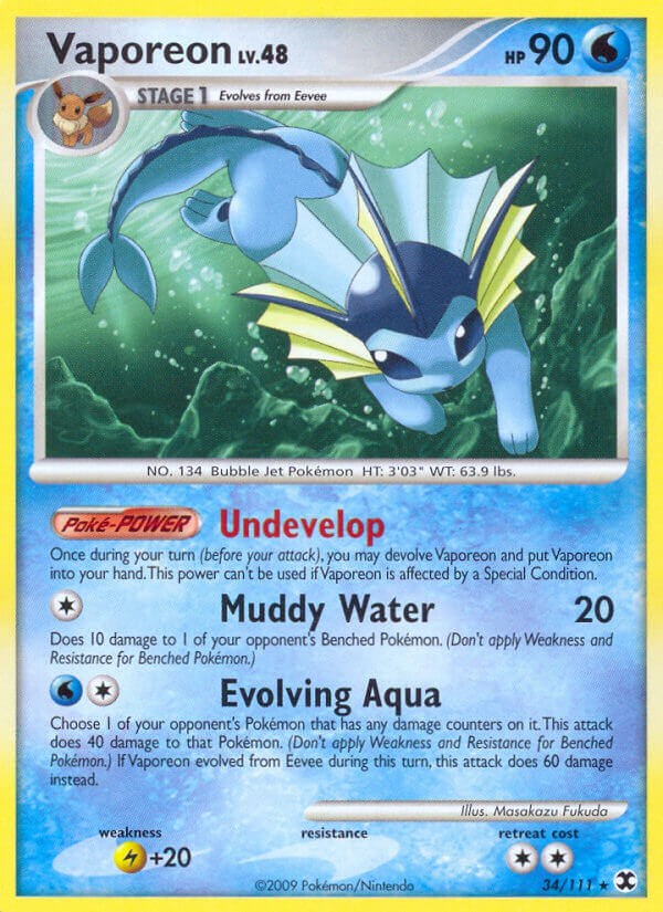 Vaporeon card artwork