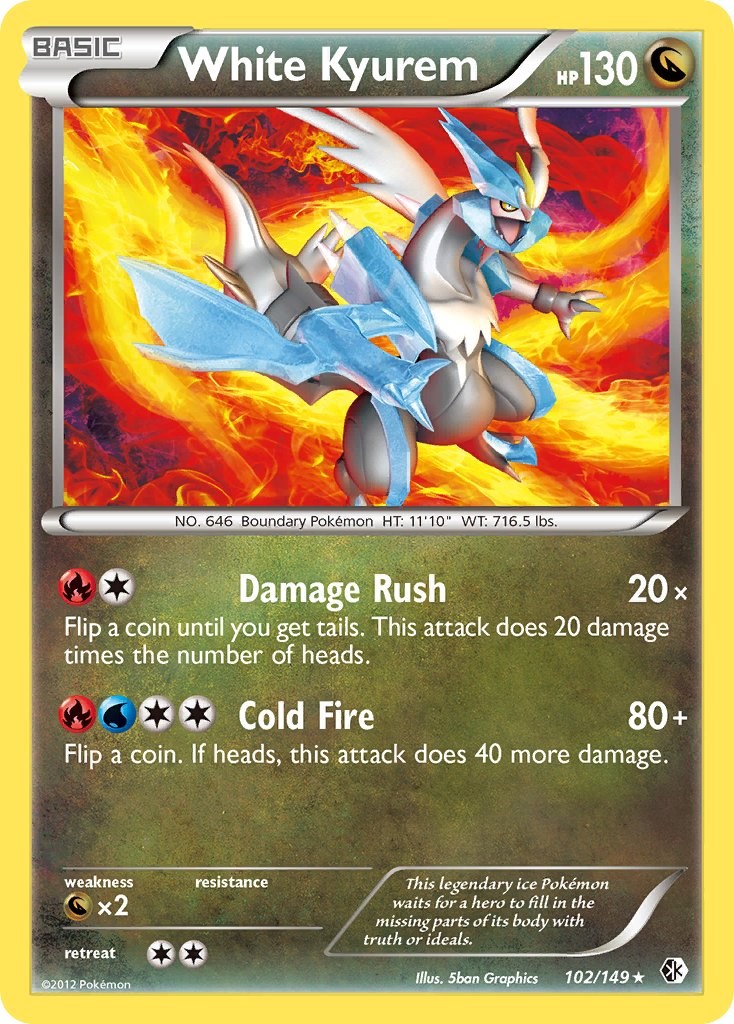 Reshiram, Zekrom & Kyurem - 3 Card Holo Pokémon Set, Legendary Rare Pokémon  NM